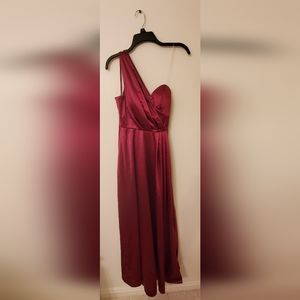 Teeze Me Red One Shoulder Junior Prom Dress